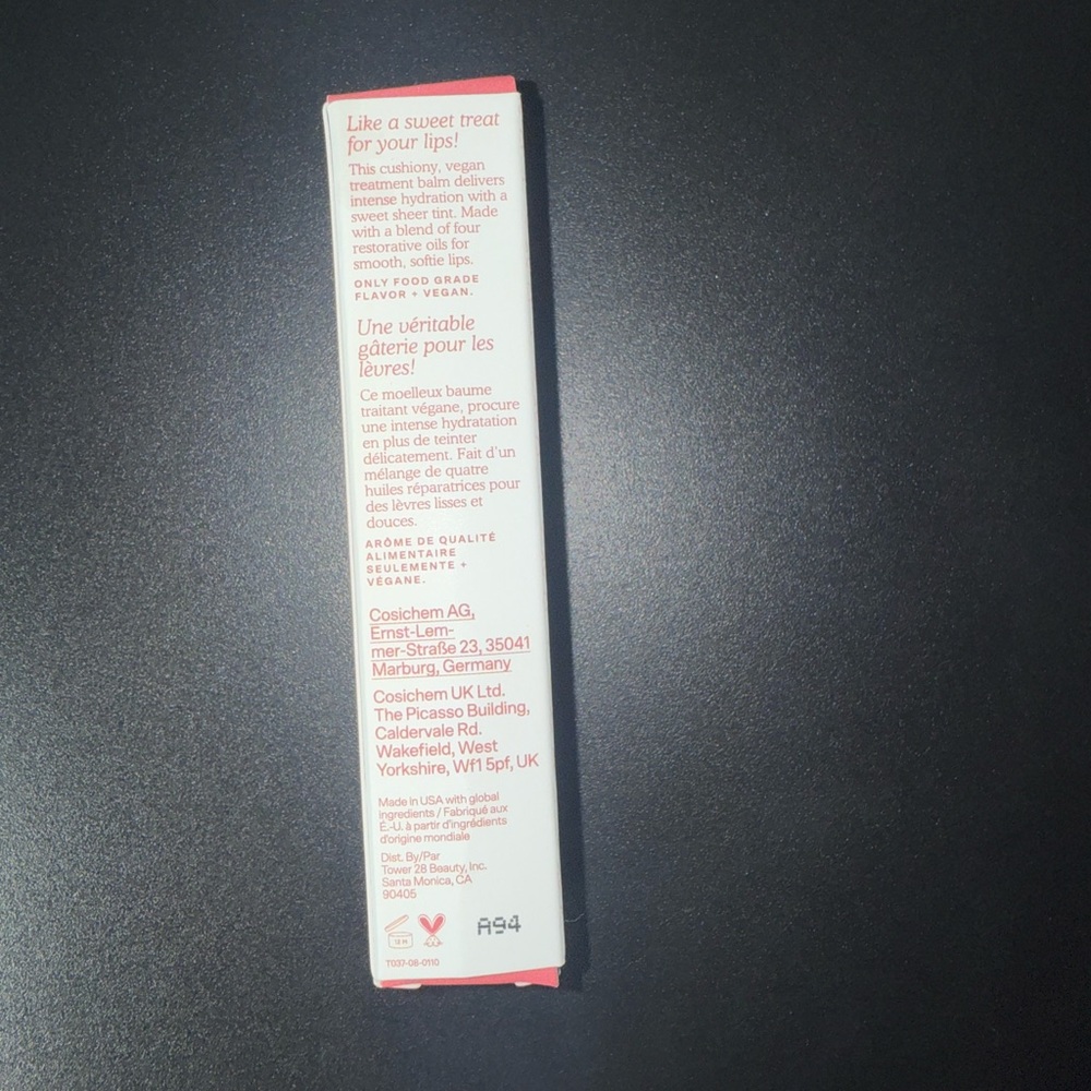 SOLD | NWT! Tower 28 LipSoftie Tinted Lip Treatment - Red Bean Mochi - Picture 2 of 4